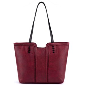 montana west tote bag for women top handle satchel purse oversized shoulder handbag hobo bags burgundy red christmas gift mwc-118bdy