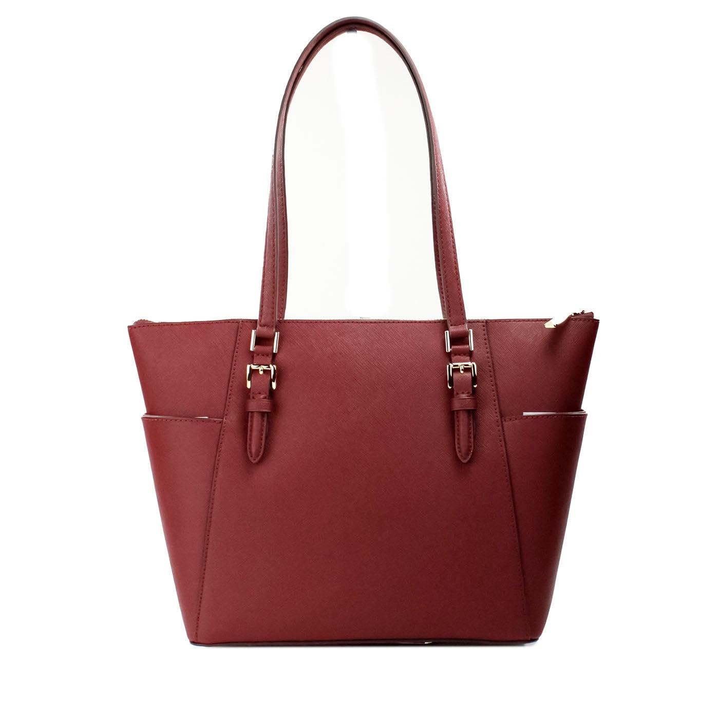 Michael Kors Charlotte Large Top Zip Tote (Dark Cherry)