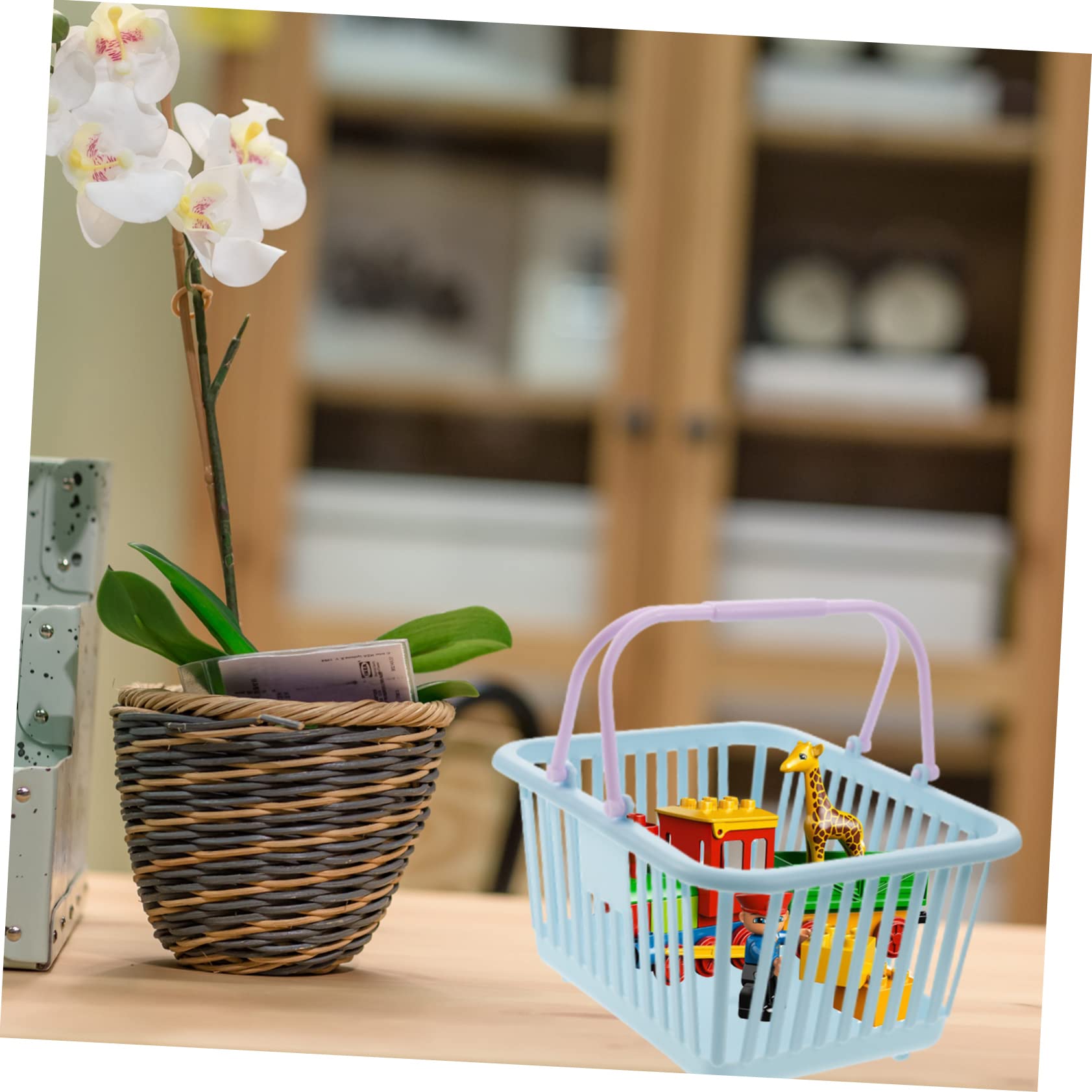 3pcs Storage Basket Beach Basket Plastic Baskets for Classroom Plastic Toy Bin Grocery Basket Garden Basket Garden Harvest Basket Small Plastic Baskets Mini Plastic Baskets