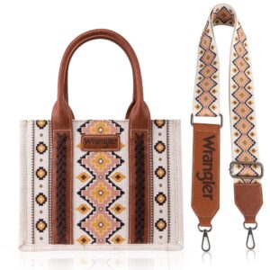 wrangler purses aztec tote bag for women boho handbags wide guitar strap crossbody bag with fall collection gift wg2202-8120scf