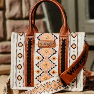 Wrangler Purses Aztec Tote Bag for Women Boho Handbags Wide Guitar Strap Crossbody Bag with Fall Collection Gift WG2202-8120SCF