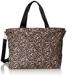 baggallini womens extra-large extra large carryall tote, wild cheetah, brown us