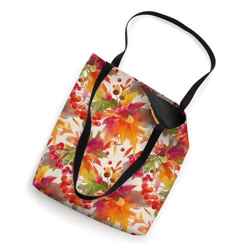 It's Fall Y`all Autumn Leaves Pattern with Acorns, Berries Tote Bag