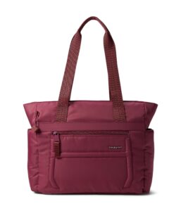 hedgren keel sustainably made tote, celestial berry