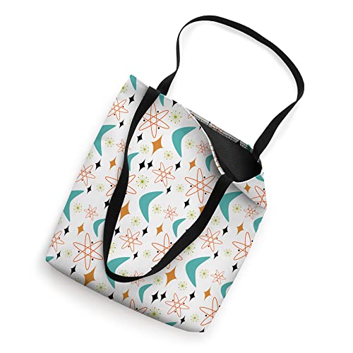 Funky Atomic Boomerang Diamonds Mid Century Pattern Tote Bag