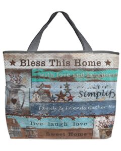 mesh beach tote bag western texas star 60l oversize beach tote berries farmhouse live laugh love toy tote grocery storage net swim bag with pockets foldable lightweight for beach pool 24"x18"x8"