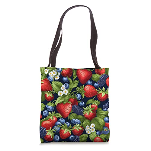 Blueberries Strawberries Blackberries Just Berries Tote Bag