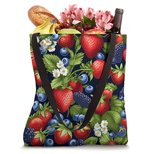 Blueberries Strawberries Blackberries Just Berries Tote Bag