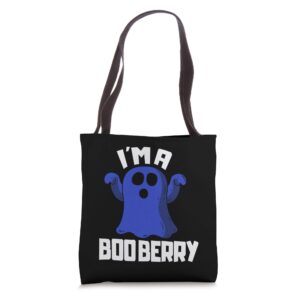 boo berry halloween funny blueberry for berries fans tote bag