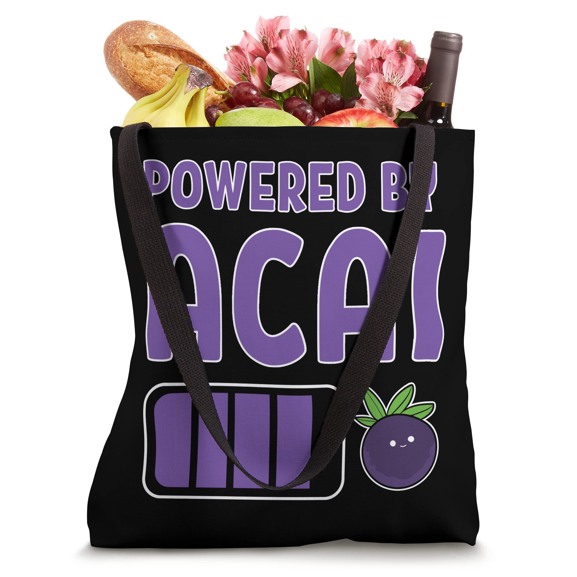 Powered By Acai Foodie Superfood Berry Bowl Vegan Berries Tote Bag