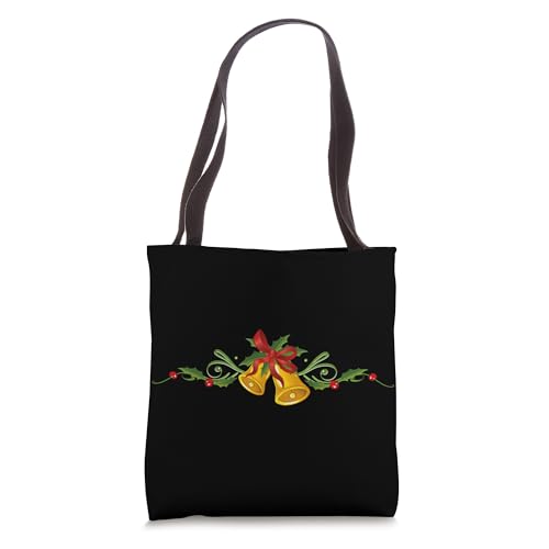 Christmas Costume with Bells Holly Tendril and Berries Tote Bag