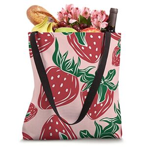 Vintage Summer Fruit Red Berries Strawberry Tote Bag