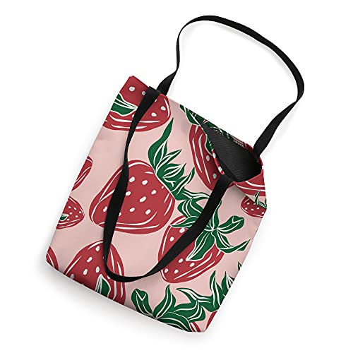 Vintage Summer Fruit Red Berries Strawberry Tote Bag