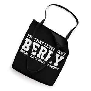 Berry Personal Name First Name Funny Berry Tote Bag