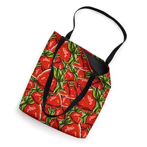 Strawberry Pattern Summer Fruit Red Berry Food Strawberry Tote Bag