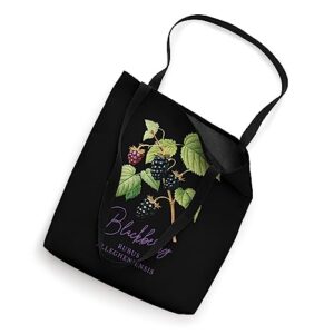 Vintage Botanical Chart Cottagecore Blackberries Berries Tote Bag