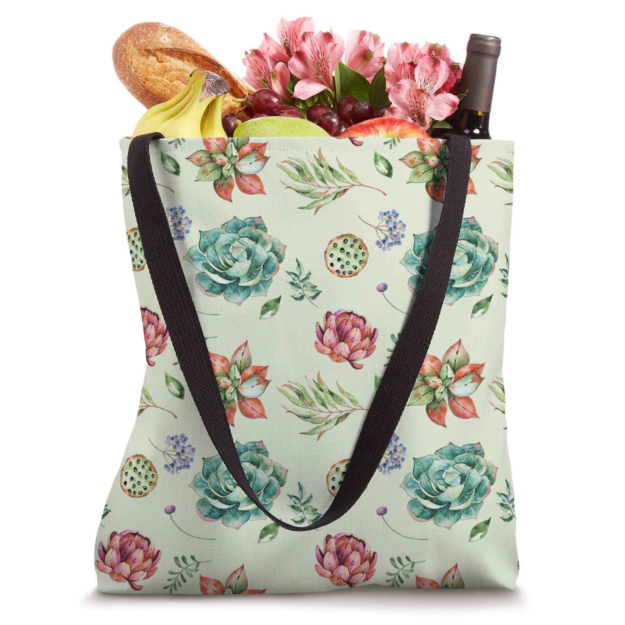 Nature Succulent Rose Cactus Seed Pod Berries Leaves Tote Bag