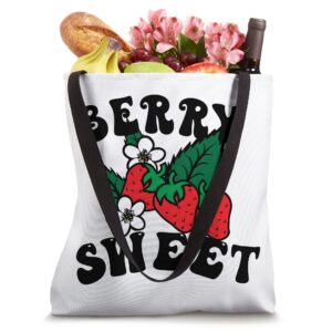 Berry Sweet Retro Strawberry Fresh Cute Summer Vibes Berries Tote Bag