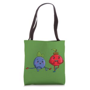 Veggie power, dancing berries, funny berries, berries Tote Bag