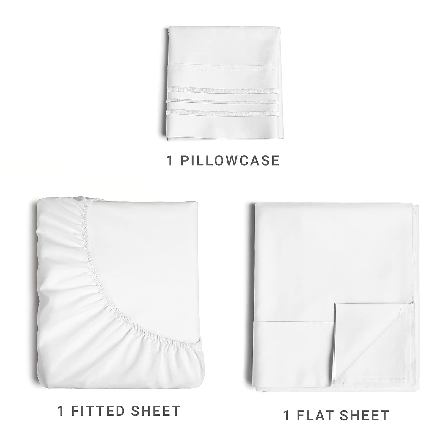 Twin XL Size 3 Piece Sheet Set - College Dorm Room Essentials - Extra Soft & Comfy Luxury Sheets - Breathable, Cooling & Wrinkle Free Sheets - Back to School College Essentials - Deep Pocket, Easy-Fit