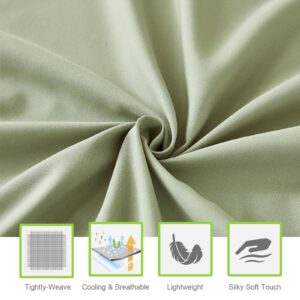 ILAVANDE Queen Sheets Set 6 Piece,Hotel Luxury Super Soft 1800 Series Microfiber Queen Bed Sheets Set-Wrinkle Free & Breathable-14 Deep Pocket Sheets for Queen Size Bed(Queen,Sage Green)