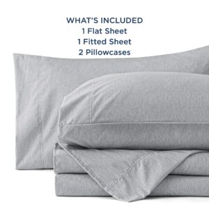 Bedsure King Size Sheets Set Grey, Soft 4 Pieces King Sheets, Cooling Sheets for King Size Bed, Luxury Cationic Dyed Bed Sheets, Deep Pockets & Easy-Fit, Breathable & Wrinkle Free