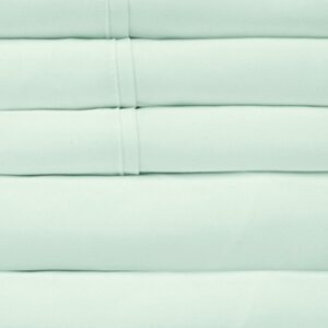 Queen Sheets Mint - 6 Piece 1500 Supreme Collection Fine Brushed Microfiber Deep Pocket Queen Sheet Set Bedding - 2 Extra Pillow Cases, Great Value, Queen, Mint