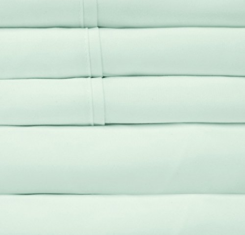 Queen Sheets Mint - 6 Piece 1500 Supreme Collection Fine Brushed Microfiber Deep Pocket Queen Sheet Set Bedding - 2 Extra Pillow Cases, Great Value, Queen, Mint