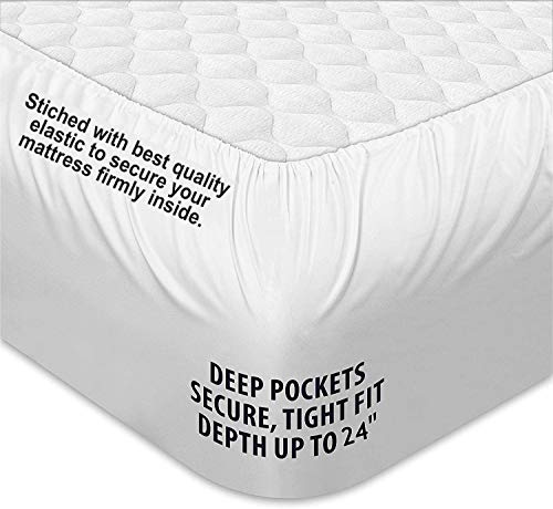 California King Extra Deep Pocket Sheets Sets 4 Piece, Extra Deep Pocket Sheets 400 Thread Count 100% Egyptian Cotton Extra Deep Pocket Fitted Sheet Fit Upto 18 to 24 Inch High Mattress White Solid