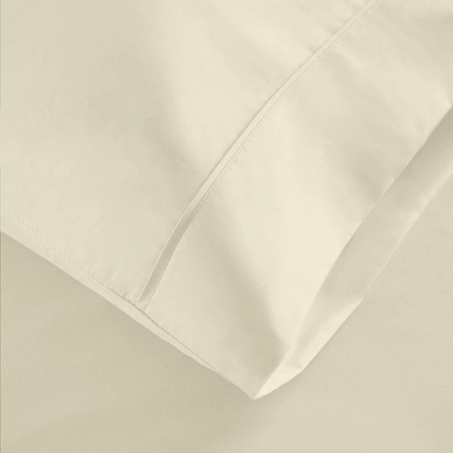 Split King Sheet Sets for Adjustable Beds Deep Pocket, Twin XL Fitted Sheet Sets for Adjustable Bed Split King 100% Extra Long Staple Cotton Deep Pocket Sheets 10-18 Inches Ivory Solid