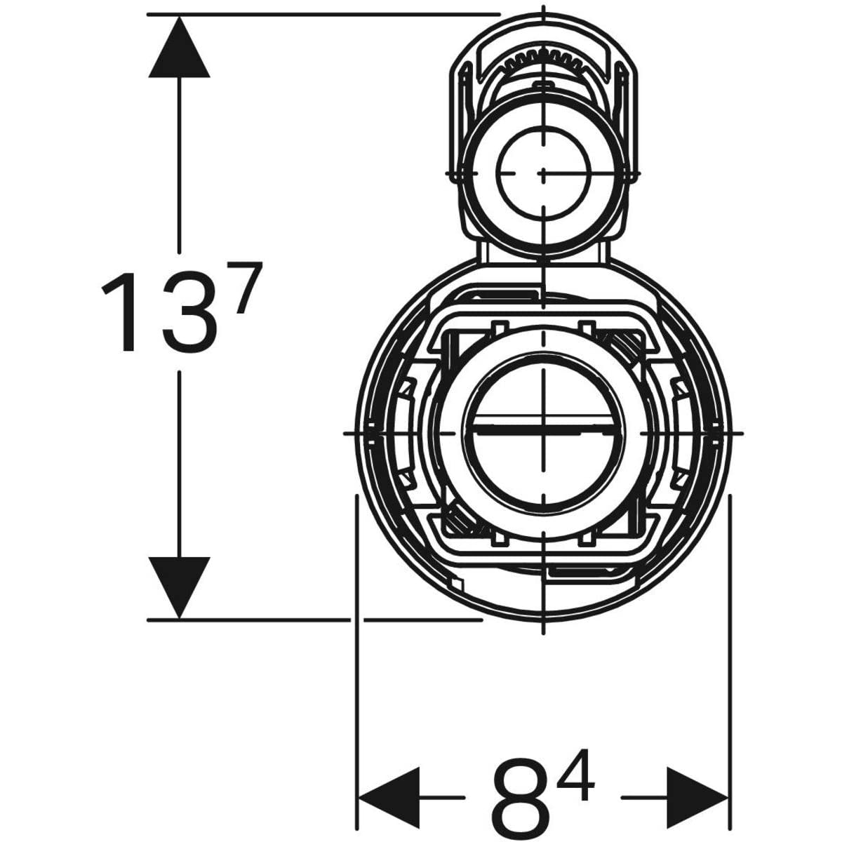 Geberit - Discharge Mechanism Geberit 290 Series, Double Discharge: Bright Chrome (282.302.21.2)