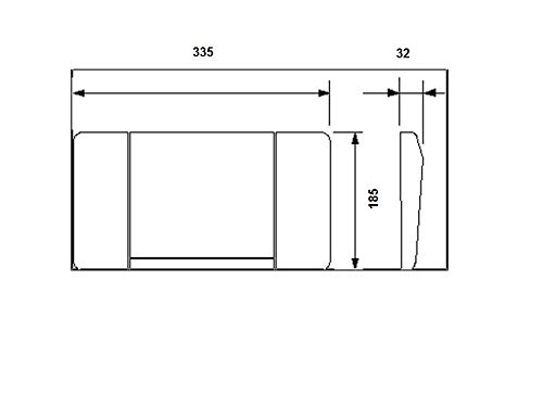 Geberit 115151001 115.151.001 Flush Plate, Highline-Stainless Steel