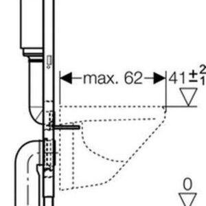 GEBERIT K11660 WC Element DUOFIX Basic, Bauhöhe: 112 cm, Breite 50 cm