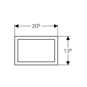 Geberit 115.086.21.1 Cover Frame D-C Tank, Brushed Chrome