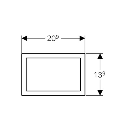 Geberit 115.086.21.1 Cover Frame D-C Tank, Brushed Chrome