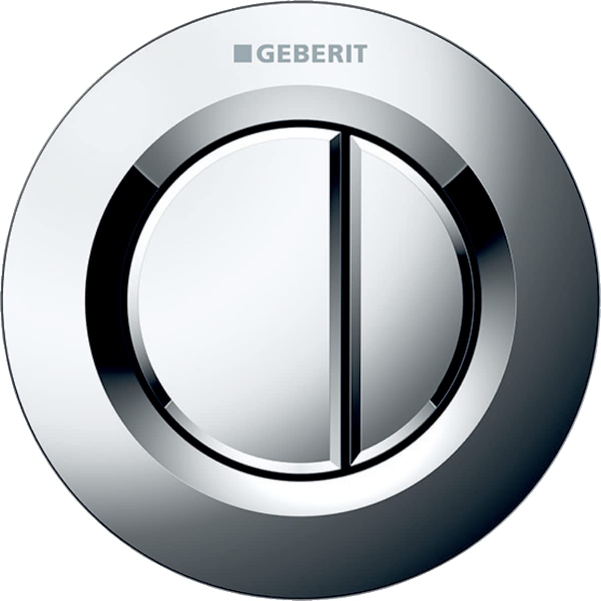 Geberit 116.043.21.1 01, Recessed, Remote Control for Dual Flush Pneumatic Button, for Sigma 8 cm, Bright Chrome