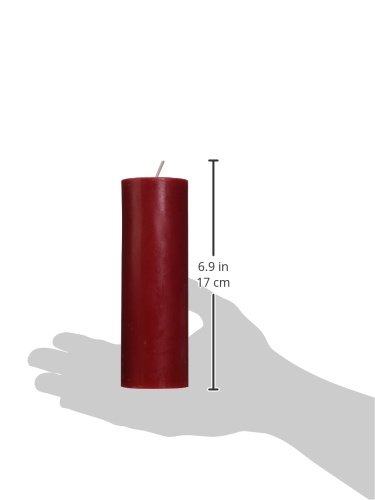 Zest Candle Pillar Candle, 2 by 6-Inch, Red