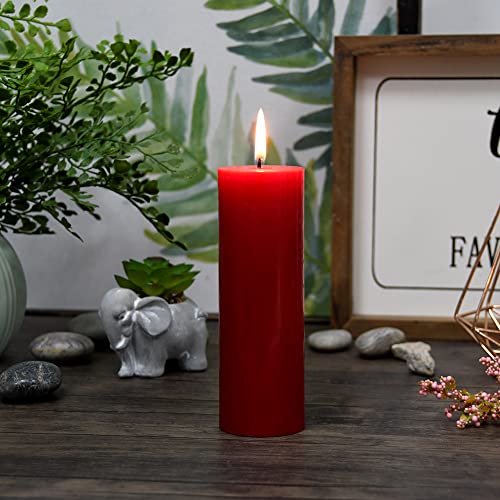 Zest Candle Pillar Candle, 2 by 6-Inch, Red