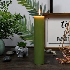 2 x 9 Sage Green Pillar Candle