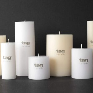 TAG Trade Associates Group Chapel 2X5 White Pillar Paraffin Wax Paraffin Wax Candle Unscented Drip-Free Long Burning 32 Hours For Home Decor Wedding Parties 2x5 White