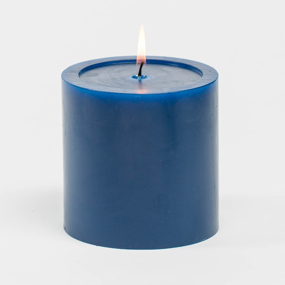 Richland 4" x 4" Navy Blue Pillar Candles Set of 6