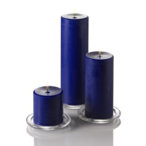 Richland® 3" X 6" Hand Poured Navy Blue Pillar Candle Set of 12