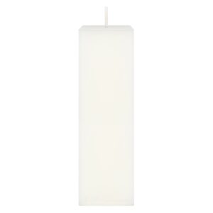 mega candles 1 pc unscented white square pillar candle, hand poured premium wax candles 2 inch x 6 inch, home décor, wedding receptions, baby showers, birthdays, celebrations, party favors & more