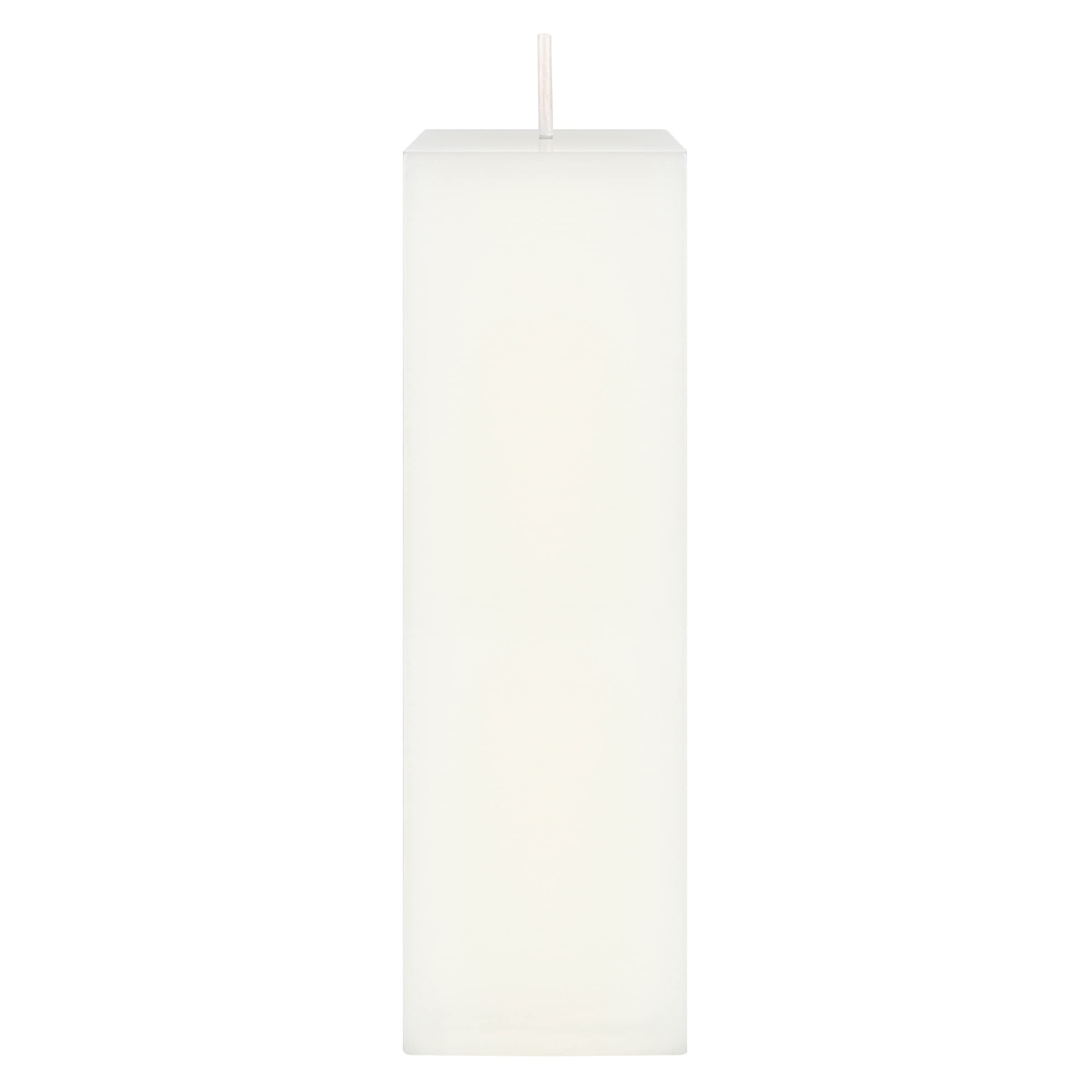 Mega Candles 1 pc Unscented White Square Pillar Candle, Hand Poured Premium Wax Candles 2 Inch x 6 Inch, Home Décor, Wedding Receptions, Baby Showers, Birthdays, Celebrations, Party Favors & More