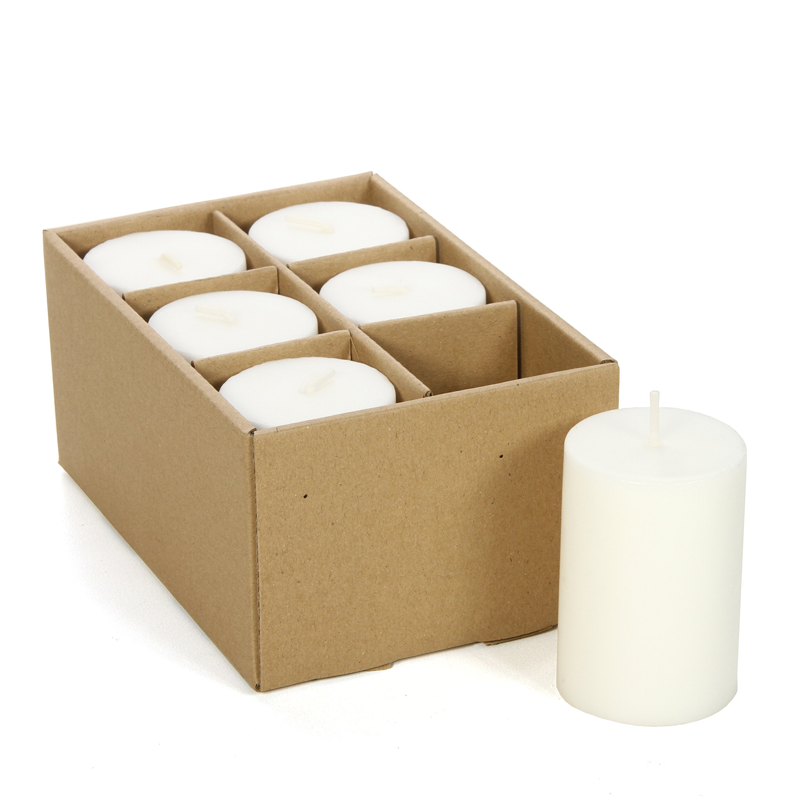 Hosley 2x3 High Pillar Candles, Set of 6. White, Unscented. Bulk Buy. Ideal for Wedding, Emergency Lanterns, Spa, Aromatherapy, Party, Reiki, Candle Gardens O4