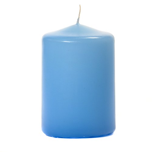 Light Blue Pillar Candles 3 x 4 (2 Pack)