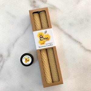 combo pack - 8" taper pair and lip balm - little bee of connecticut