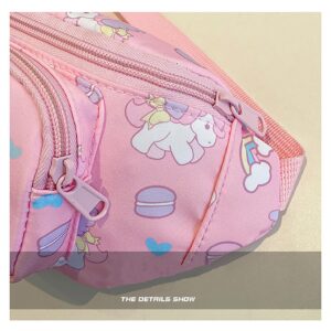 Latuasa Kids Fanny Pack Girls Waist Bag Crossbody Travel Belt Bag Purse Bag Pink Unicorn