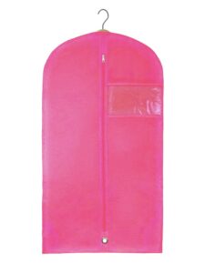 kids garment bag, 30inch x 18inch breathable clothes cover for baby toddler and child garment bag for kids suit, kids garment bags for travel (yellow, 30"x1pack-yellow) (pink)