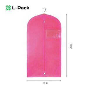 Kids Garment Bag, 30inch x 18inch Breathable Clothes Cover for Baby Toddler and Child Garment Bag for Kids suit, Kids Garment Bags For Travel (Yellow, 30"x1Pack-Yellow) (Pink)